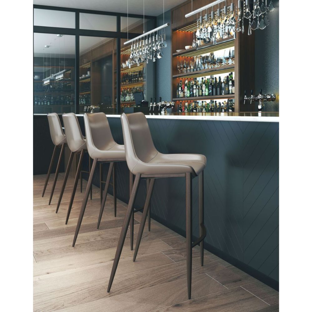 Magnus Barstool (Set of 2) Brown & Walnut