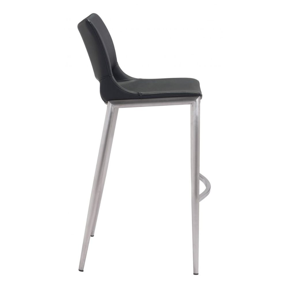 Ace Barstool (Set of 2) Light Pink & Silver