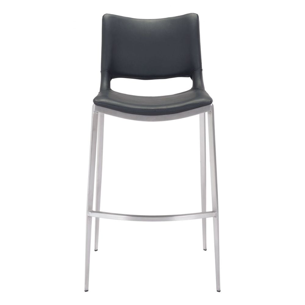 Ace Barstool (Set of 2) Light Pink & Silver