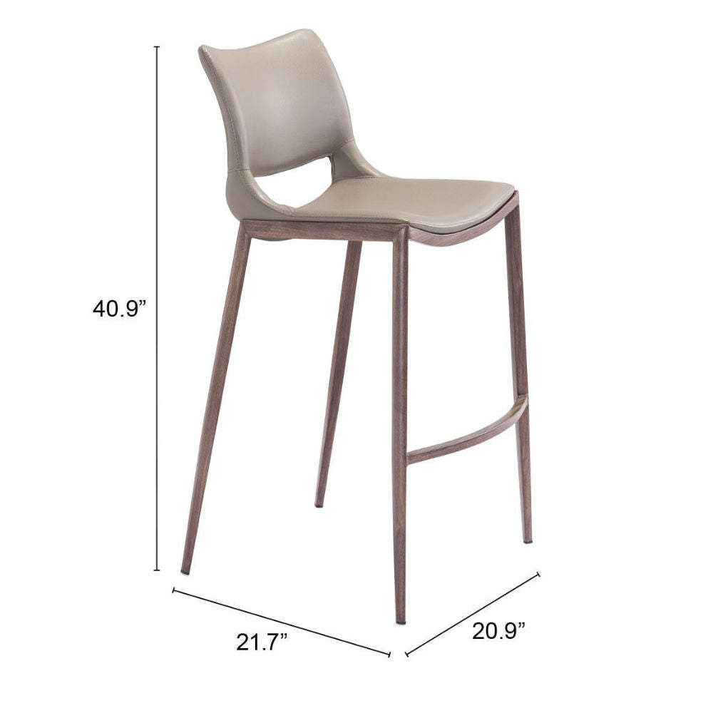 Ace Barstool (Set of 2) Brown & Walnut