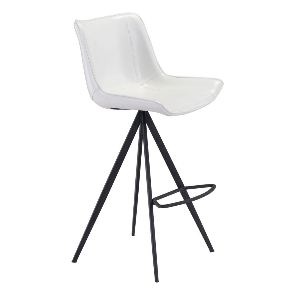 Aki Barstool (Set of 2) White & Black
