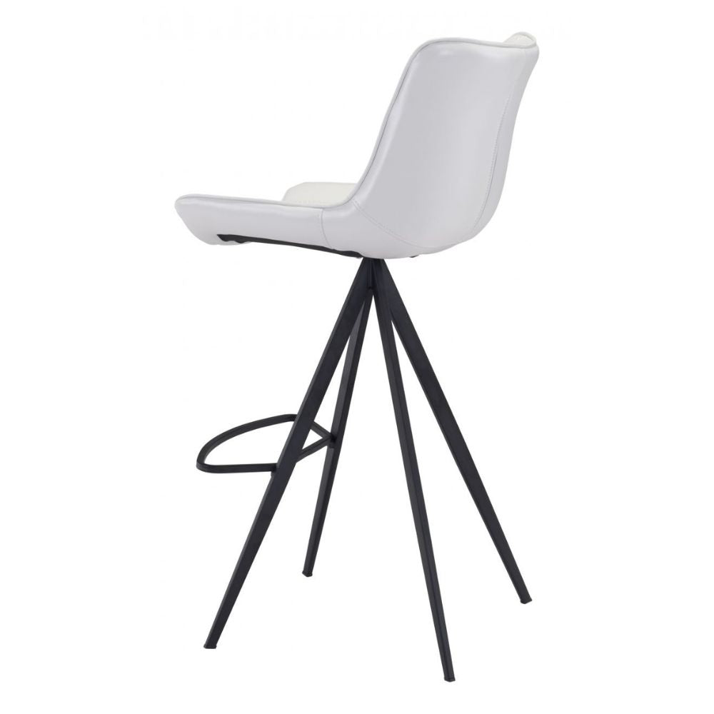 Aki Barstool (Set of 2) White & Black
