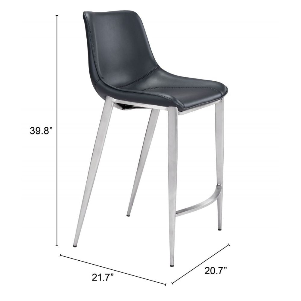 Magnus Counter Stool (Set of 2) Brown & Walnut