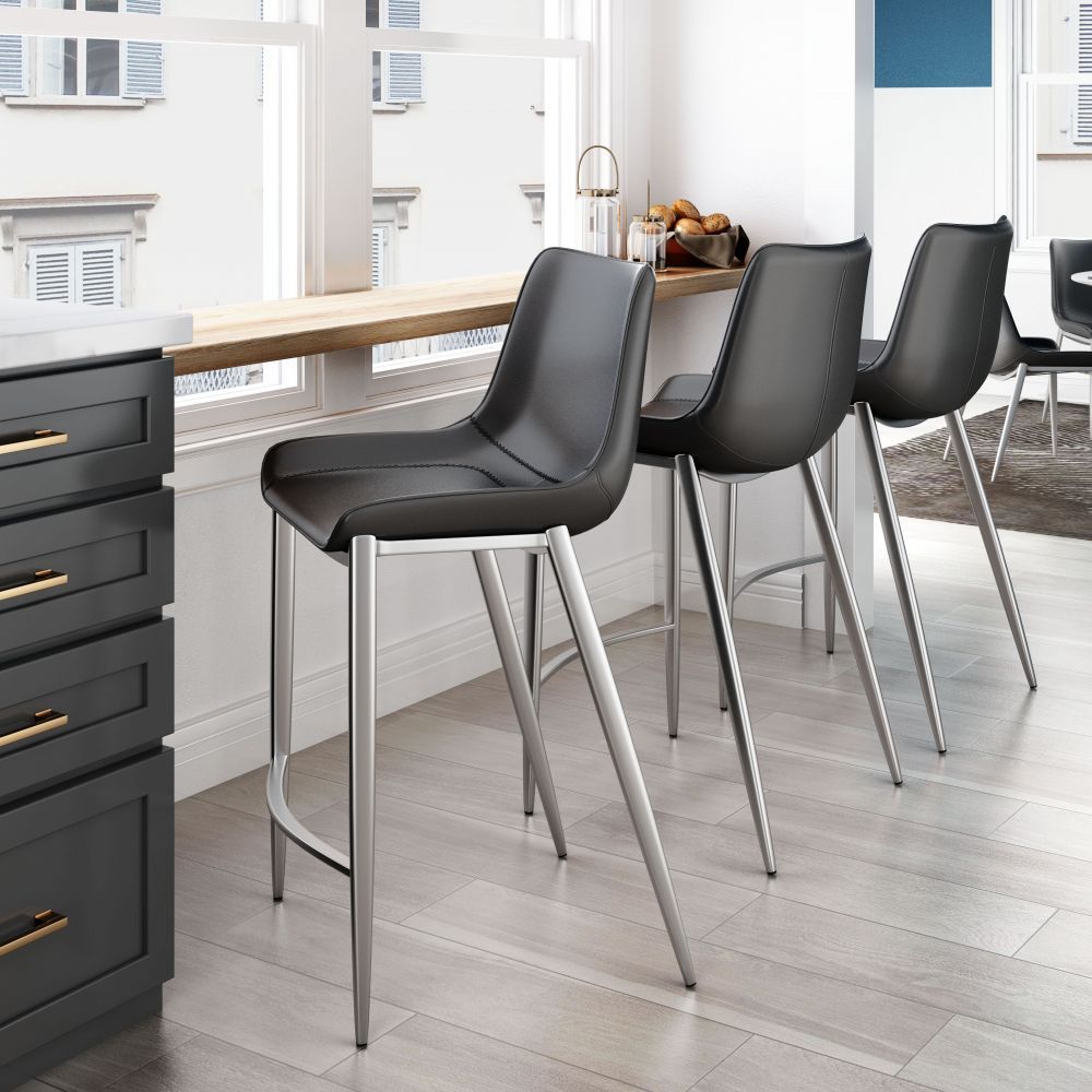 Magnus Counter Stool (Set of 2) Brown & Walnut