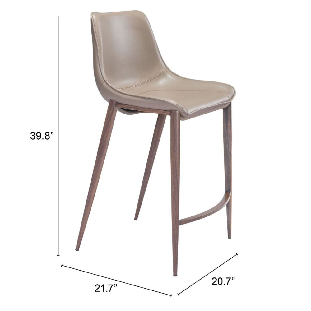 Desi Counter Stool (Set of 2) Black & Walnut