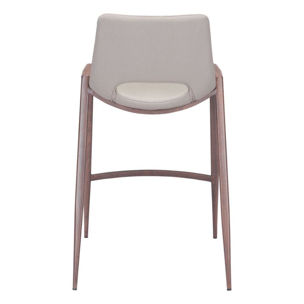 Desi Counter Stool (Set of 2) Beige & Walnut