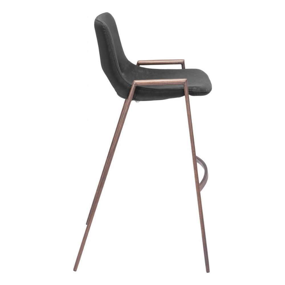 Desi Barstool (Set of 2) Black & Walnut