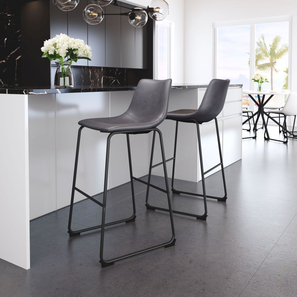 Smart Barstool (Set of 2) Charcoal