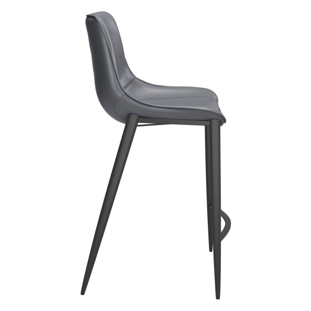Magnus Counter Stool (Set of 2) Dark Gray & Black