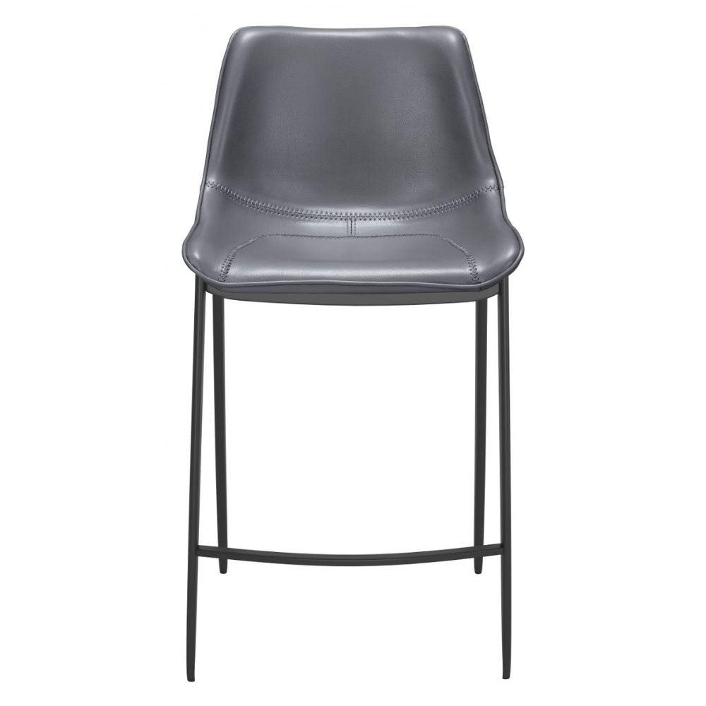 Magnus Counter Stool (Set of 2) Dark Gray & Black
