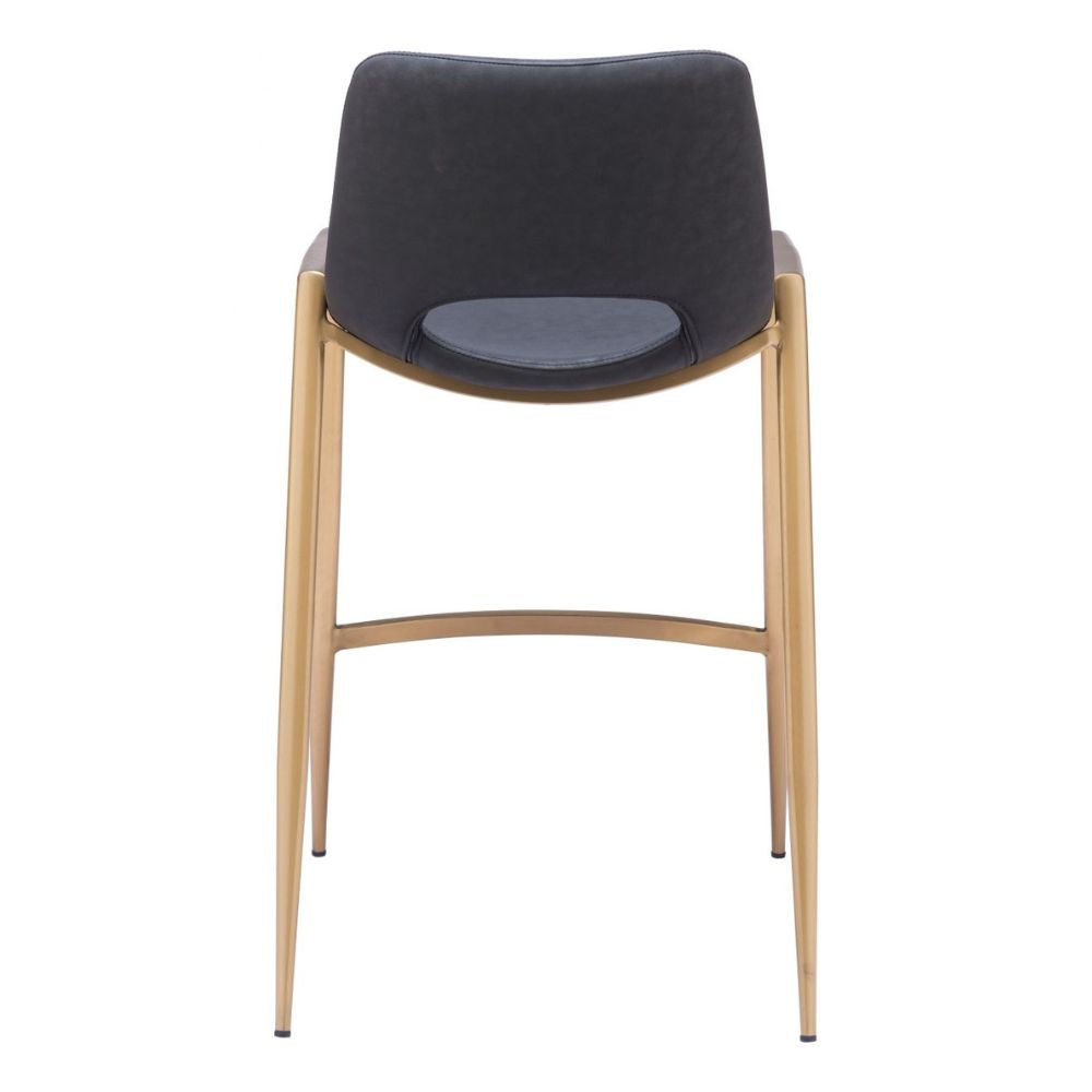 Desi Counter Stool (Set of 2) Black & Gold