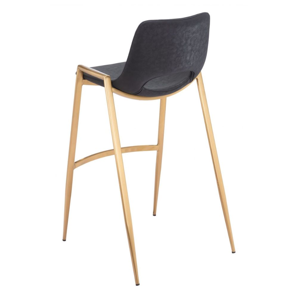 Desi Barstool (Set of 2) Black & Gold
