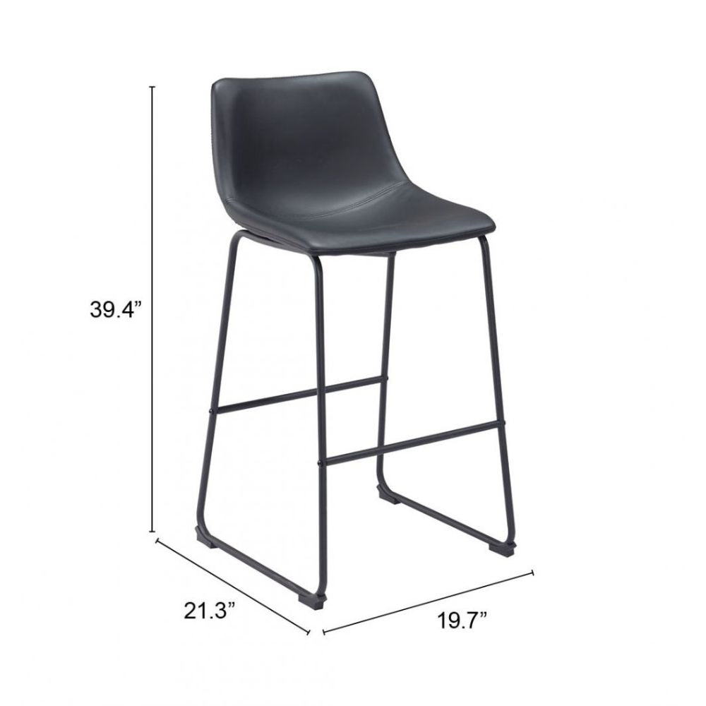 Smart Barstool (Set of 2) Black