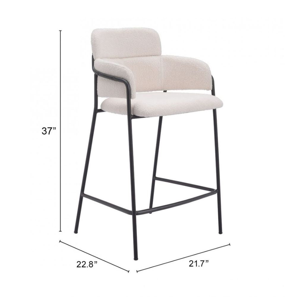 Marcel Counter Stool (Set of 2) Cream