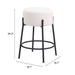 Bar stool with dimensions labeled on a white background