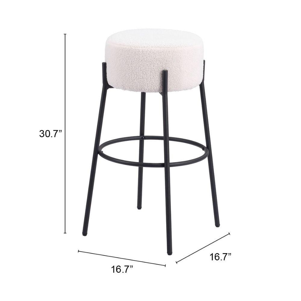 Blanche Barstool (Set of 2) Ivory