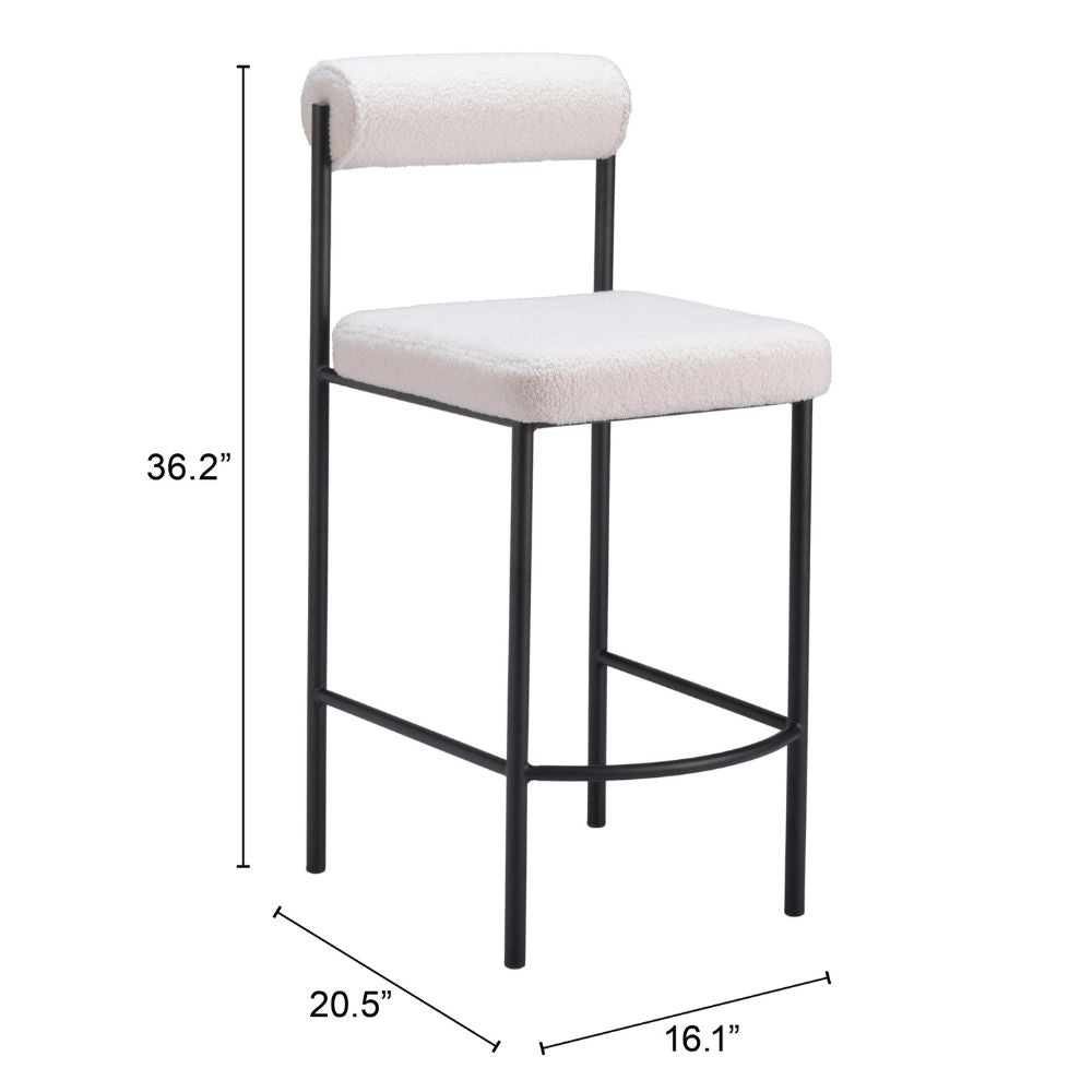 Livorno Counter Stool (Set of 2) Ivory