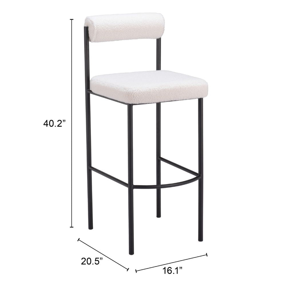 Livorno Barstool (Set of 2) Ivory