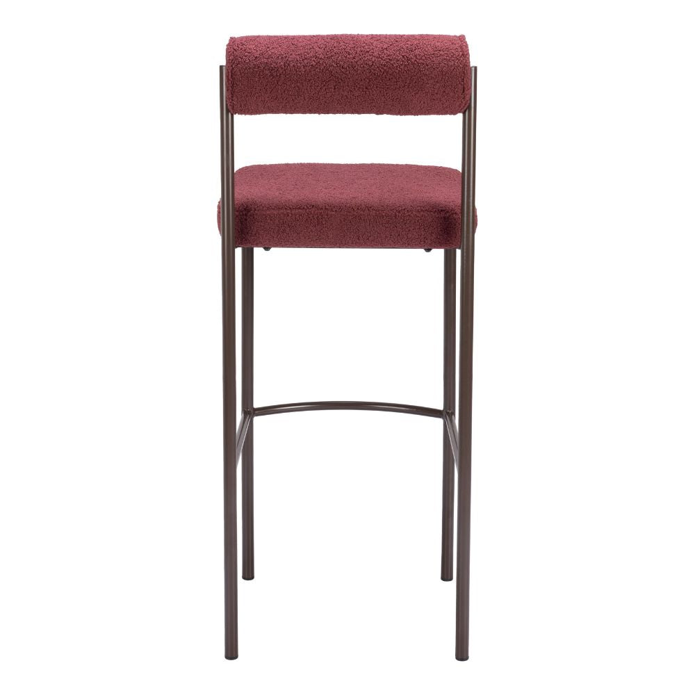 Livorno Barstool (Set of 2) Red & Bronze
