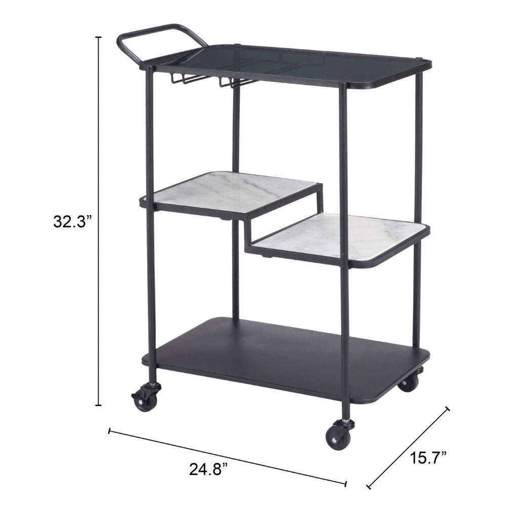 Constanza Bar Cart Black