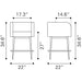 Dimensions of two bar stools with measurements in inches.