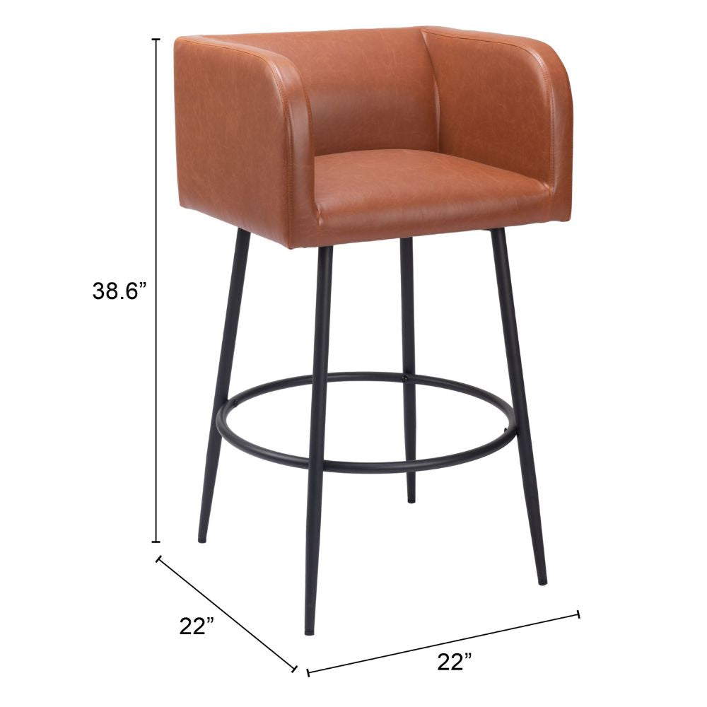 Horbat Barstool (Set of 2) Brown