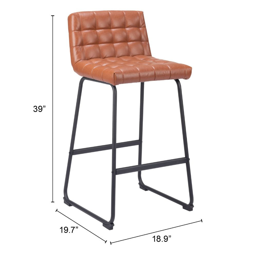 Pago Barstool (Set of 2) Brown