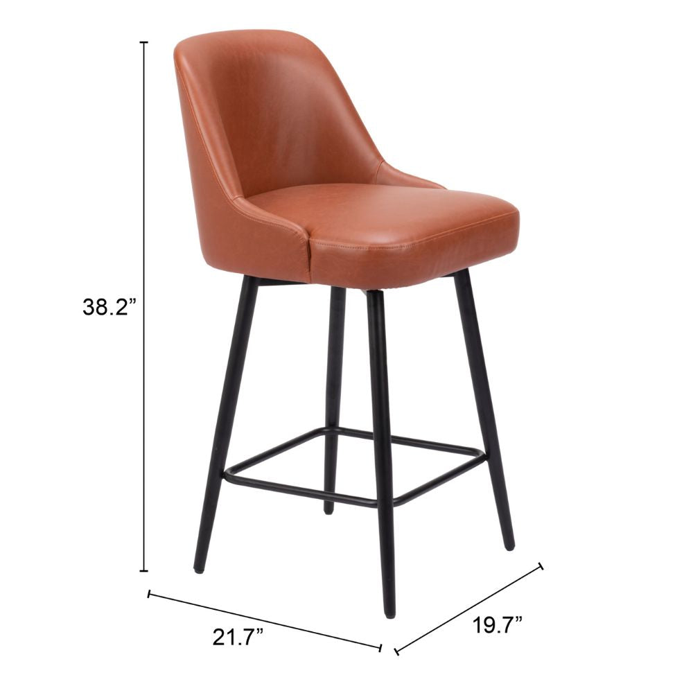 Keppel Swivel Counter Stool Brown