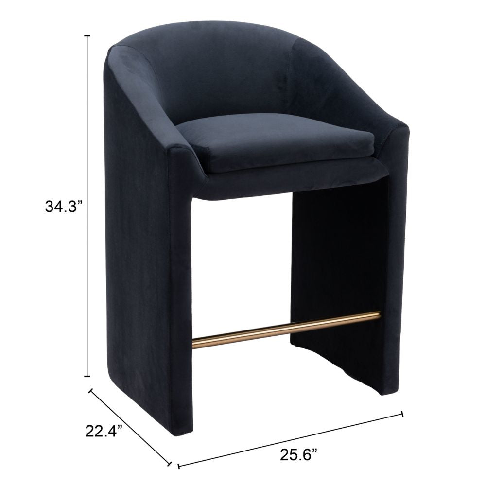 Emas Counter Stool Midnight Gray