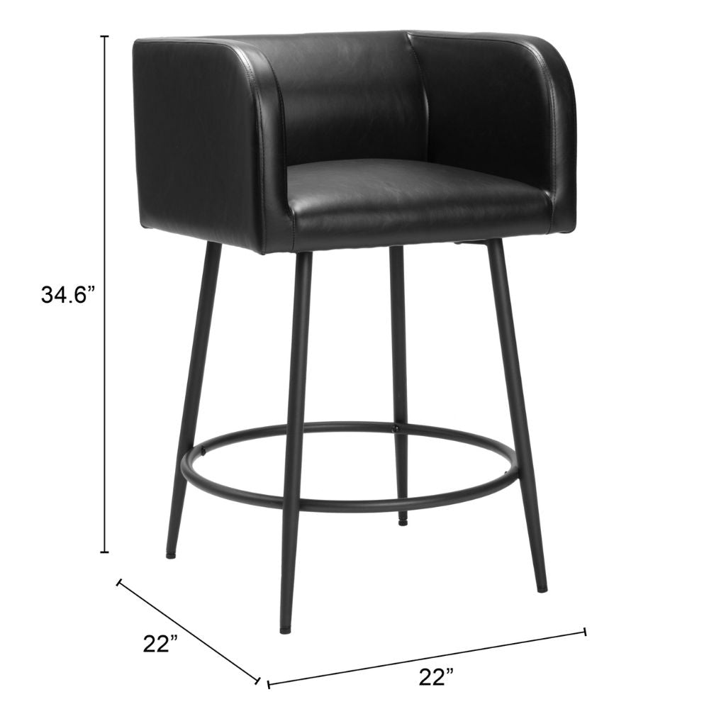 Horbat Counter Stool (Set of 2) Black