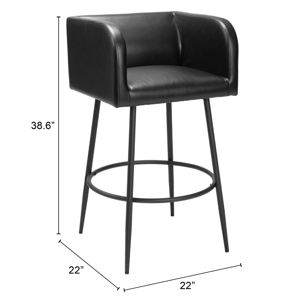 Horbat Barstool (Set of 2) Black