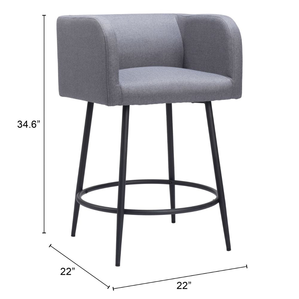 Horbat Counter Stool (Set of 2) Gray