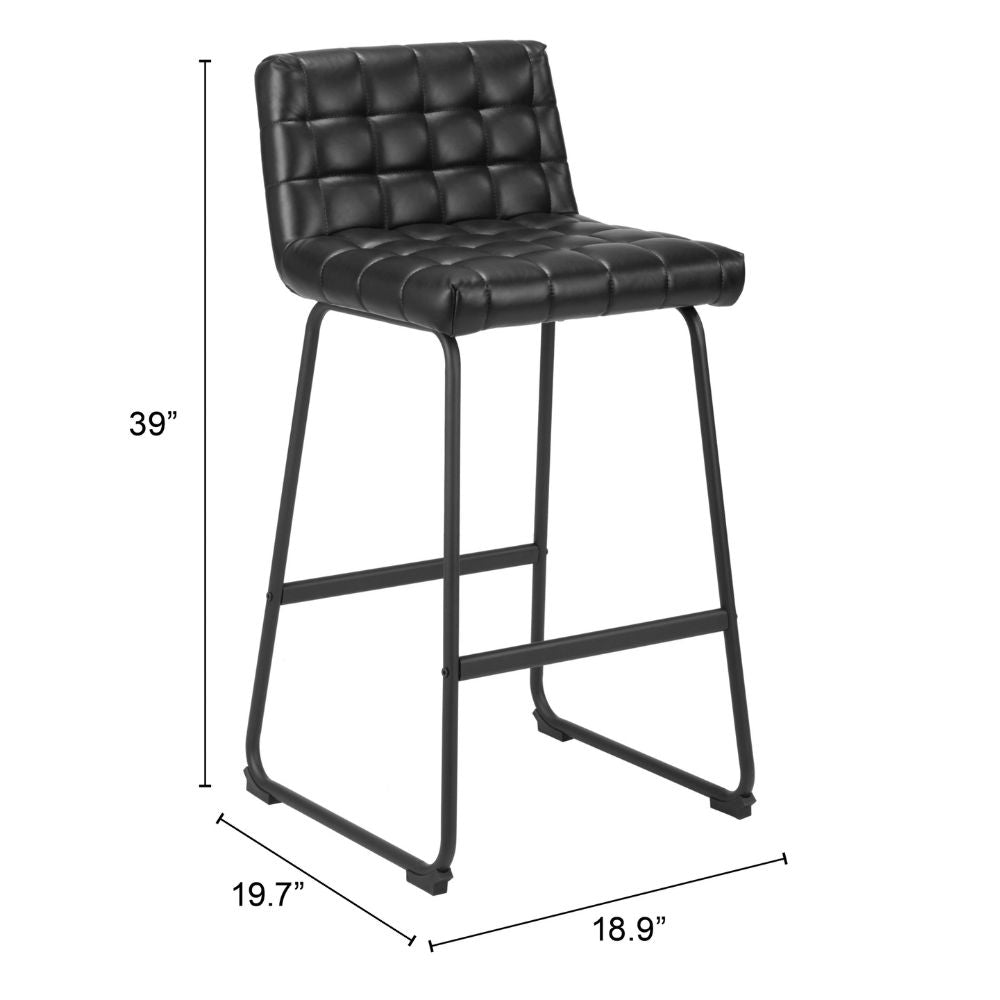 Pago Barstool (Set of 2) Black