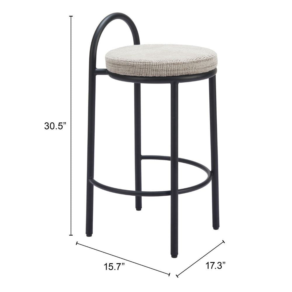 Sisal Counter Stool (Set of 2) Beige Tweed