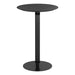 Black round table on a white background