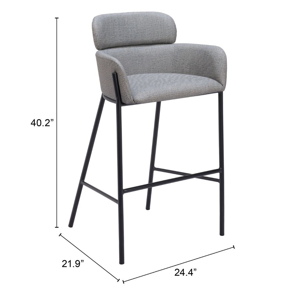 Bremor Barstool Slate Gray