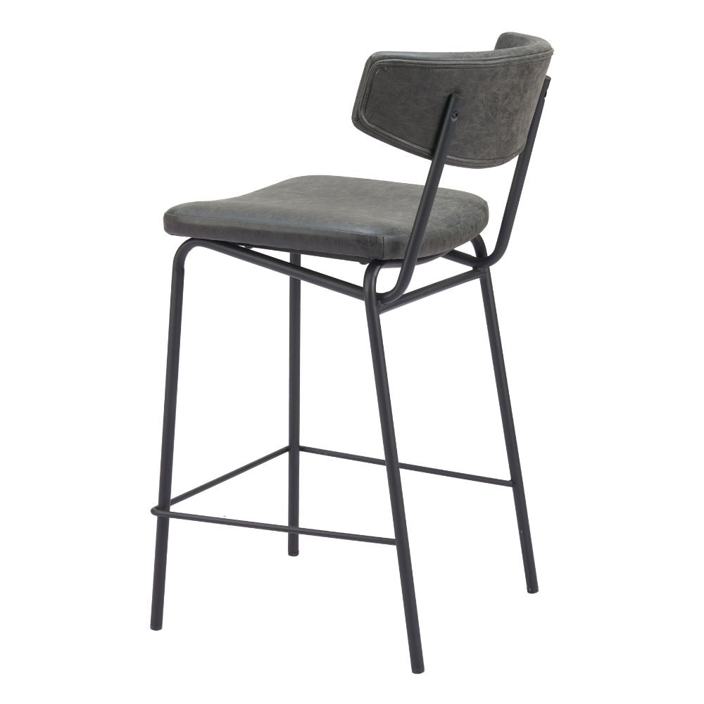 Charon Counter Stool (Set of 2) Vintage Black