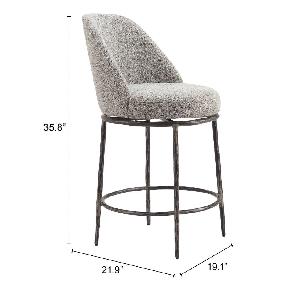 Nordhavn Swivel Counter Stool Gray