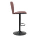 Pink bar stool with black base on a white background