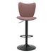 Pink bar stool with black base on a white background
