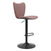 Pink bar stool with black base on a white background