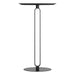 Modern black side table with a minimalist design on a white background