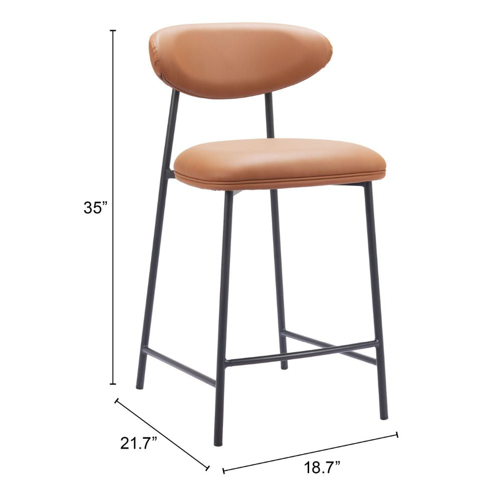 Rorun Counter Stool (Set of 2) Brown