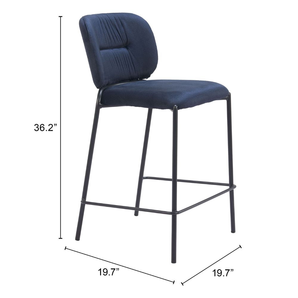 Plat Counter Stool (Set of 2) Blue