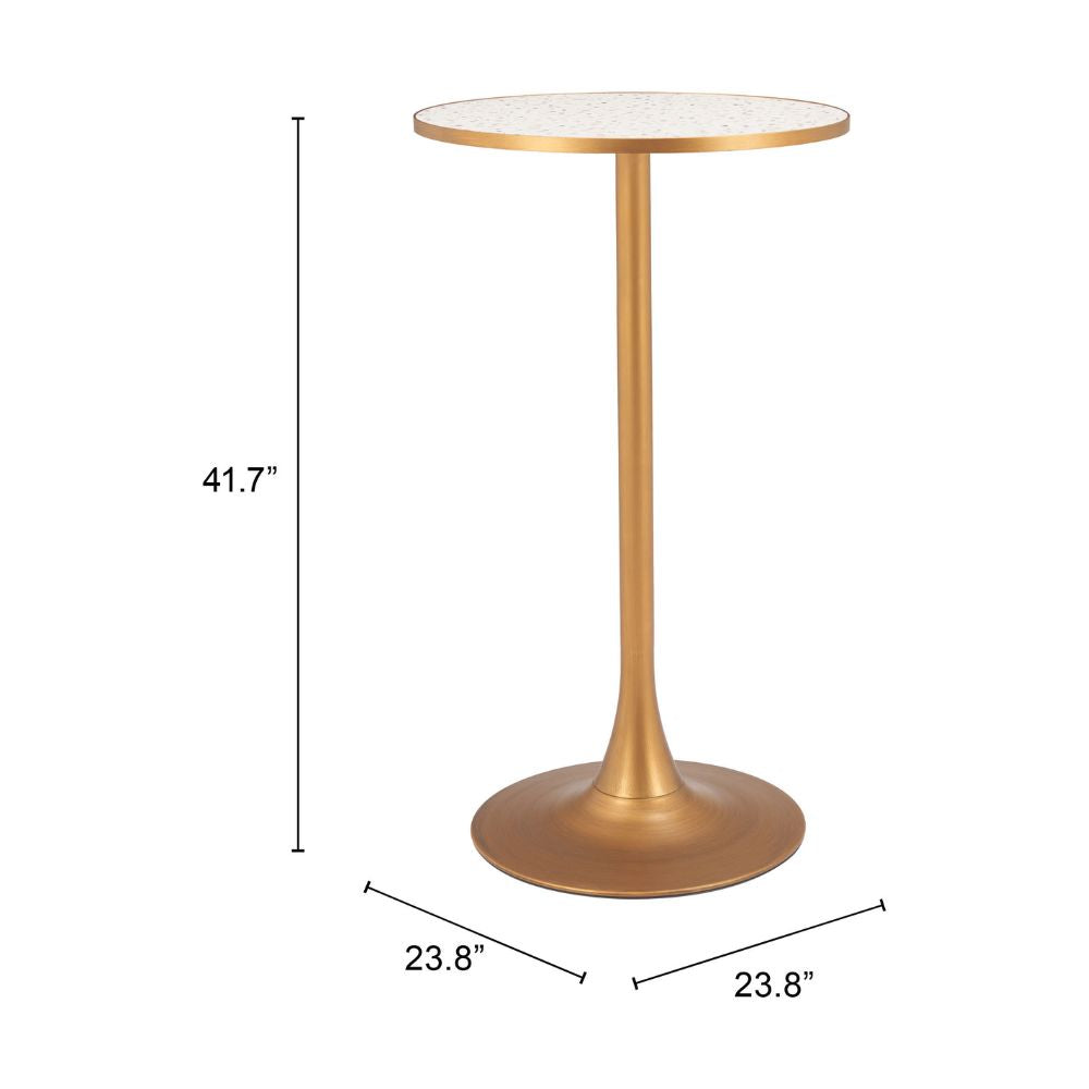 Bite Bar Table Beige & Gold