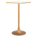 Gold side table on a white background