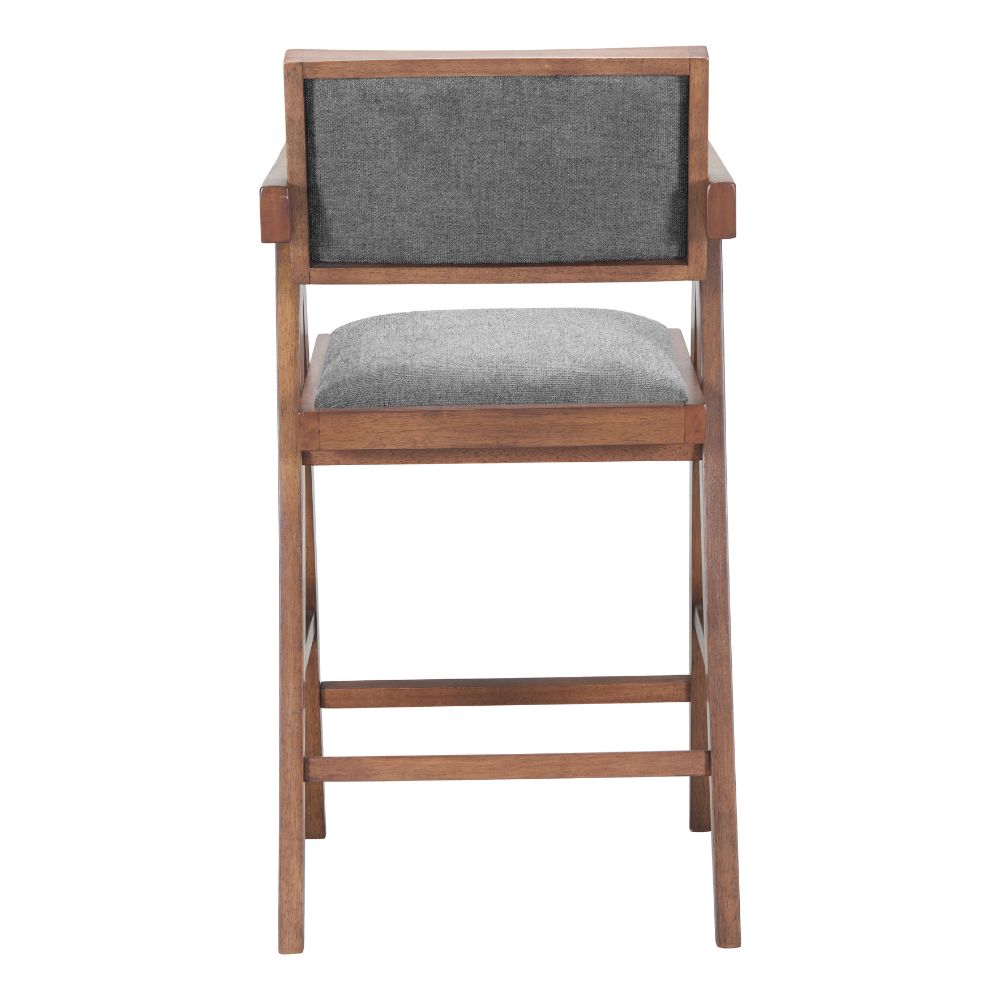 Delhi Counter Stool (Set of 2) Gray & Walnut