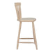 Wooden bar stool on a white background