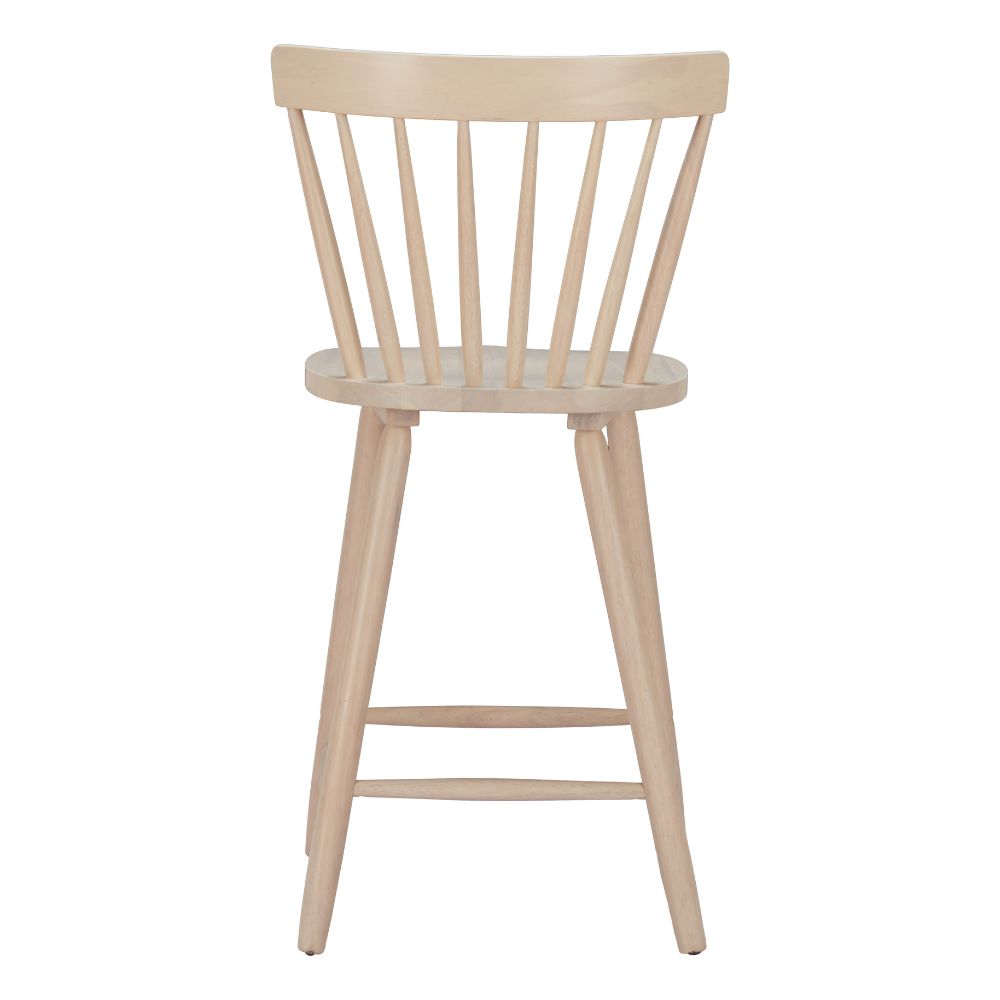 Wooden chair with slatted backrest on a white background