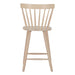Wooden chair with slatted backrest on a white background